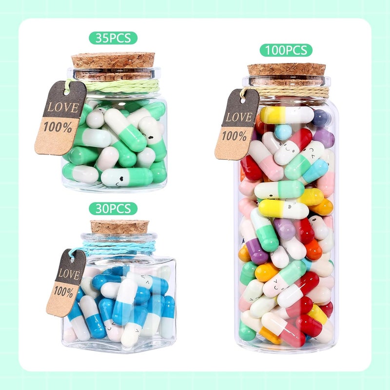 Tintnut Valentines Present for Boyfriend, Girlfriend - Capsule Letters Message Love Letter Half Color Pill 30 Pcs Birthday Gift - Image 4