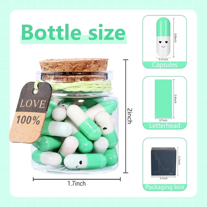 Tintnut Valentines Present for Boyfriend, Girlfriend - Capsule Letters Message Love Letter Half Color Pill 30 Pcs Birthday Gift - Image 2