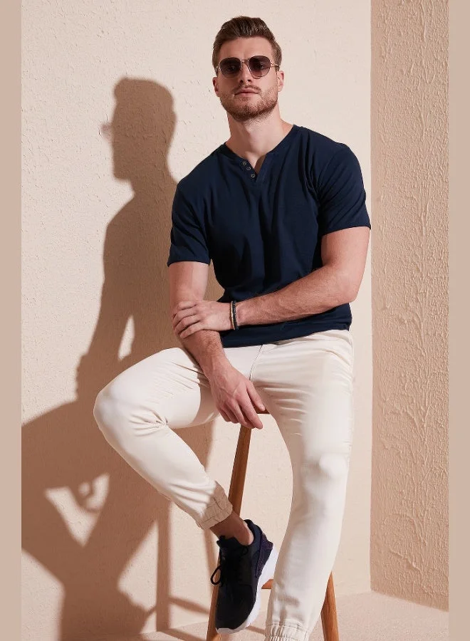 Buratti  Buratti 100% Cotton V Neck Slim Fit T Shirt Men's T SHIRT 5902122 for Men | Best Price UAE