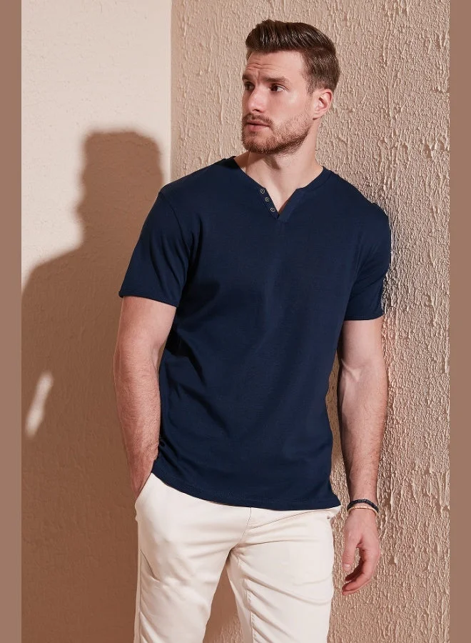 Buratti  Buratti 100% Cotton V Neck Slim Fit T Shirt Men's T SHIRT 5902122 for Men | Best Price UAE