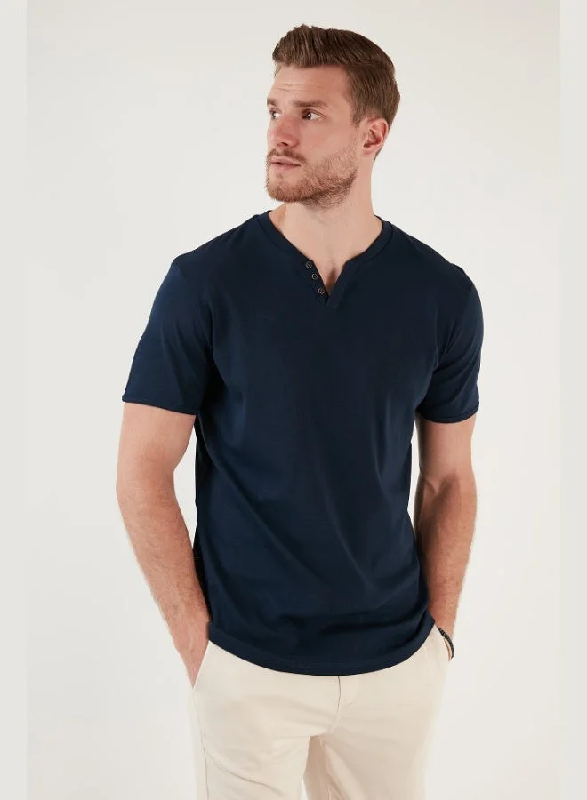 Buratti  Buratti 100% Cotton V Neck Slim Fit T Shirt Men's T SHIRT 5902122 for Men | Best Price UAE