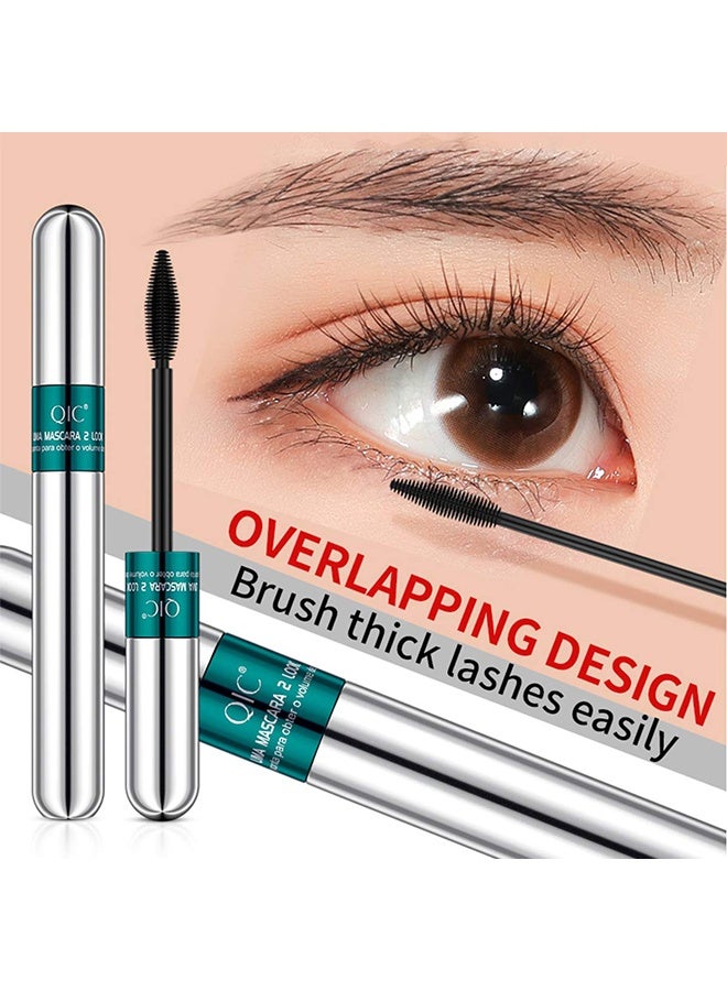 QIC 4D Silk Fiber Lash Mascara, 2 in 1 Thrive Mascara For Natural Lengthening And Thickening Effect - Image 2
