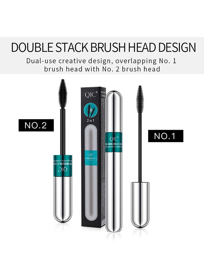 QIC 4D Silk Fiber Lash Mascara, 2 in 1 Thrive Mascara For Natural Lengthening And Thickening Effect - Image 3