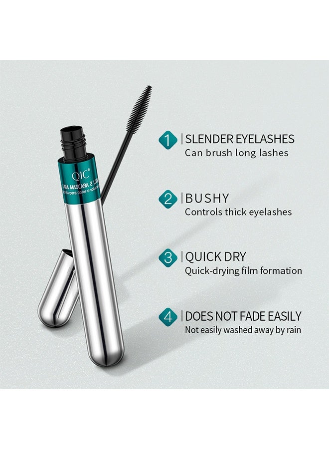 QIC 4D Silk Fiber Lash Mascara, 2 in 1 Thrive Mascara For Natural Lengthening And Thickening Effect - Image 5
