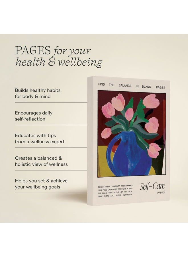 Papier Tulip Vase 12 Week Wellness Journal - Floral Hardback | Log Intentions Sleep & Energy, Morning & Evening | Weekly & Monthly CheckIn | Undated Planner | Reflection & Mindfulness | Self Care Gift - Image 3