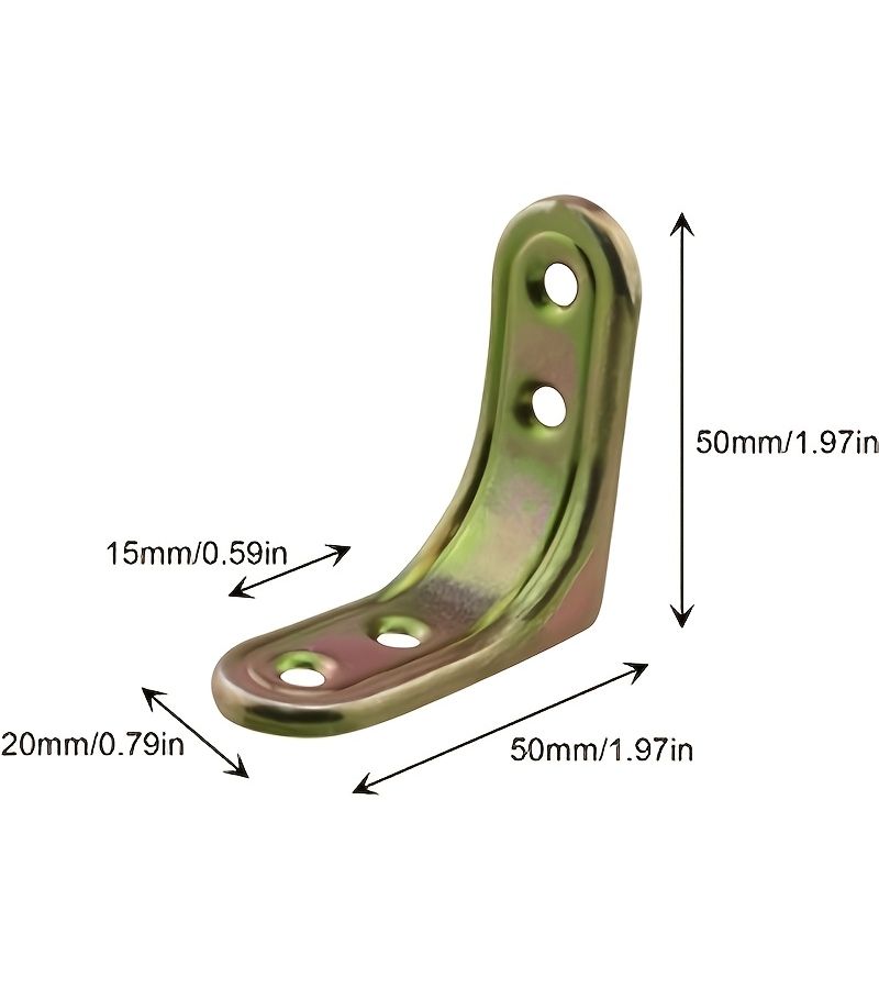 15 Pieces L Shaped Bracket for Cabinet Shelf Table Closet - Image 2