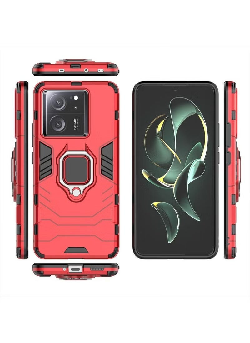 X-level Xiaomi 13T/13T Pro/Redmi K60 Ultra/K60 Case Cover with Ring Kickstand Stand Back Protective Hybrid Heavy Duty Armor Dual Layer Shockproof Anti-Scratch Back Cover Protector  - Image 2
