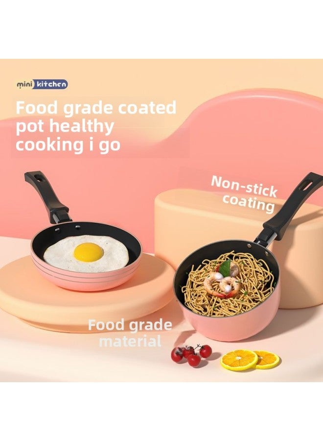 Mini Kitchen Can Be Cooked And Edible Real Cooking Real Small Kitchenware A Set Of Children's Toys A Full Set Of Birthday Gifts-Color:7-【273 Set】 Pink - Image 4