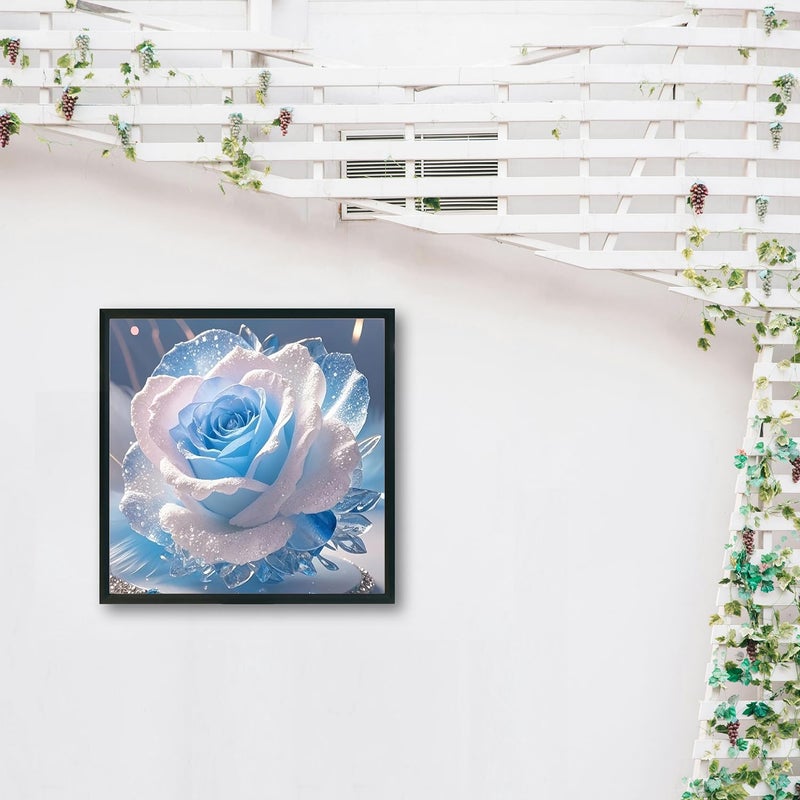 MBNTJHT Rose Diamond Art Kits for Adults,Crystal Flower DIY Diamond Painting Kits for Adult Beginners,Full Drill Round Gem Painting Art Craft for Home Wall Decor 14x14 Inch. - Image 3
