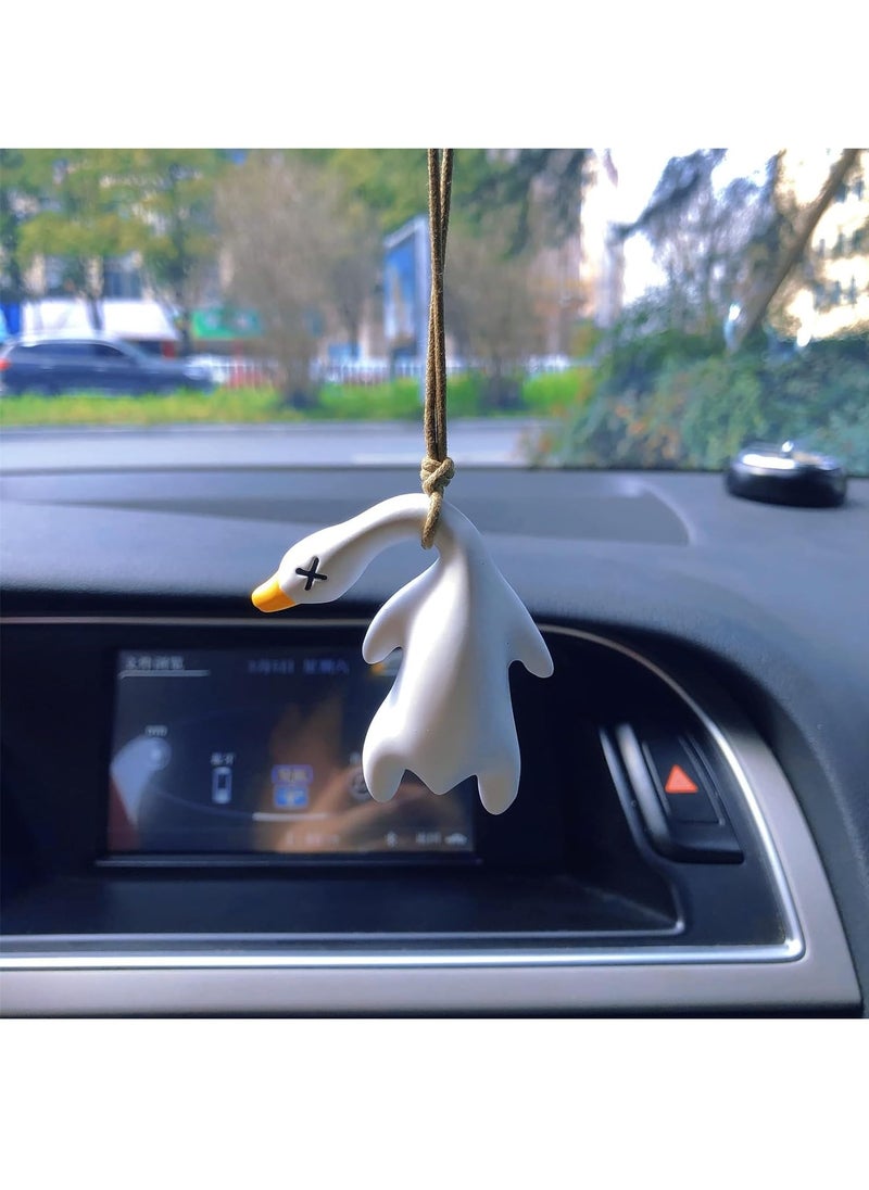 RATSAW Car Hanging Ornament Cute Swinging Roast Duck Car Mirror Hanging Accessories Car Pendant Car Hanging Accessories Car Interior Charms Decoration Car Decoration Gift Rearview Mirror Charms  - Image 3