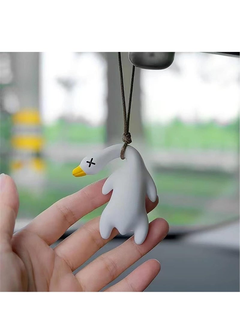 RATSAW Car Hanging Ornament Cute Swinging Roast Duck Car Mirror Hanging Accessories Car Pendant Car Hanging Accessories Car Interior Charms Decoration Car Decoration Gift Rearview Mirror Charms  - Image 4