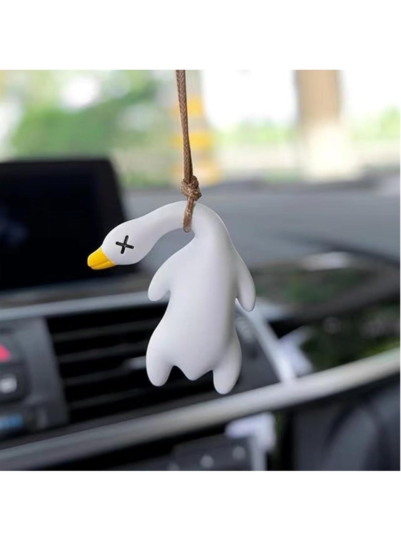 RATSAW Car Hanging Ornament Cute Swinging Roast Duck Car Mirror Hanging Accessories Car Pendant Car Hanging Accessories Car Interior Charms Decoration Car Decoration Gift Rearview Mirror Charms  - Image 5