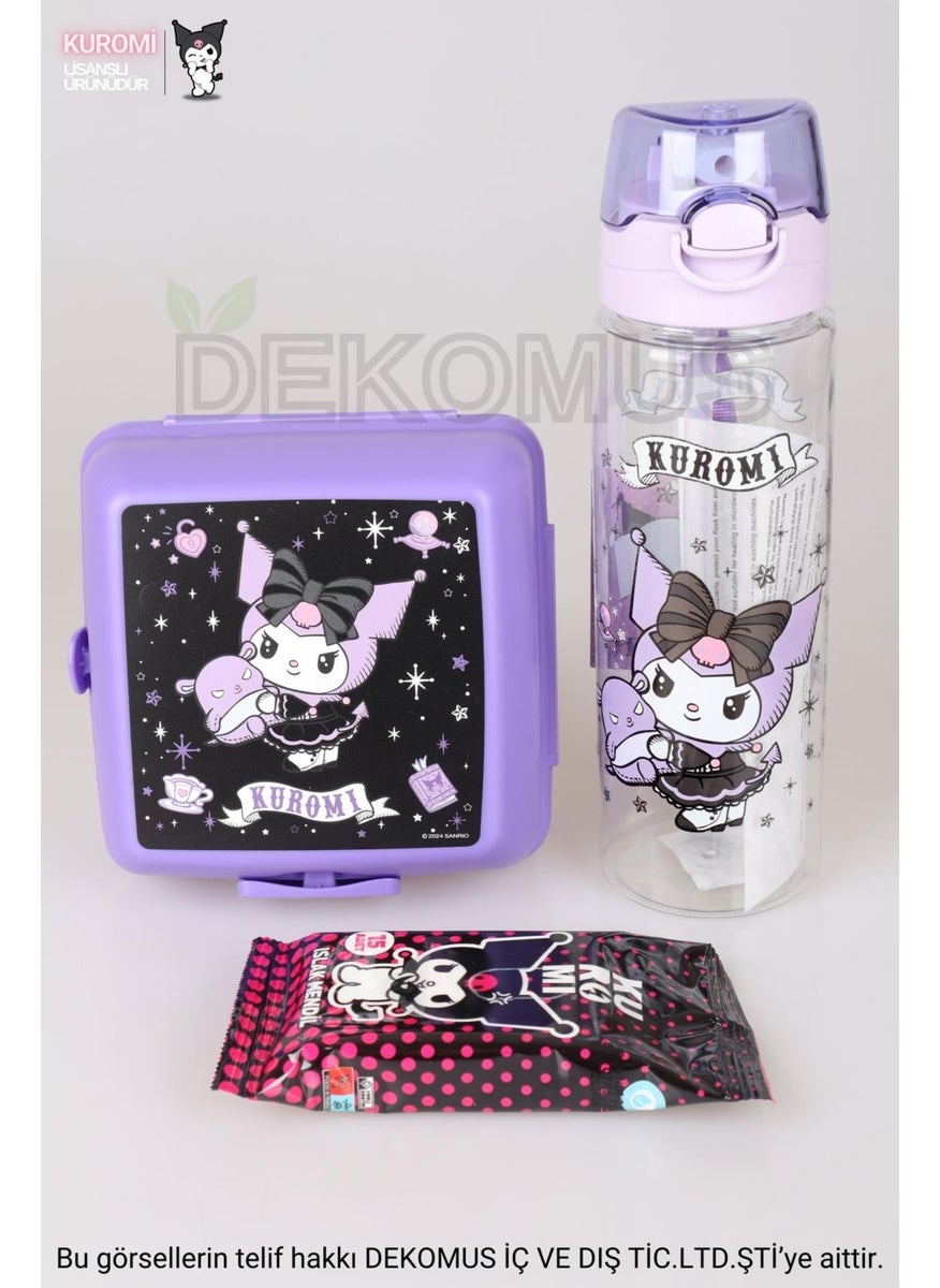 kuromi - New Season Licensed Tritan Flask 700 ml and 2 Layer Lunch Box Meal Set - Image 1