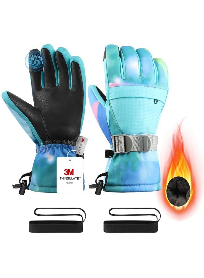 Pnosnesy Cold Weather Mittens,Ski Gloves,Snow Gloves,Waterproof Winter Gloves,Men & Women,For Parent Child - Image 1