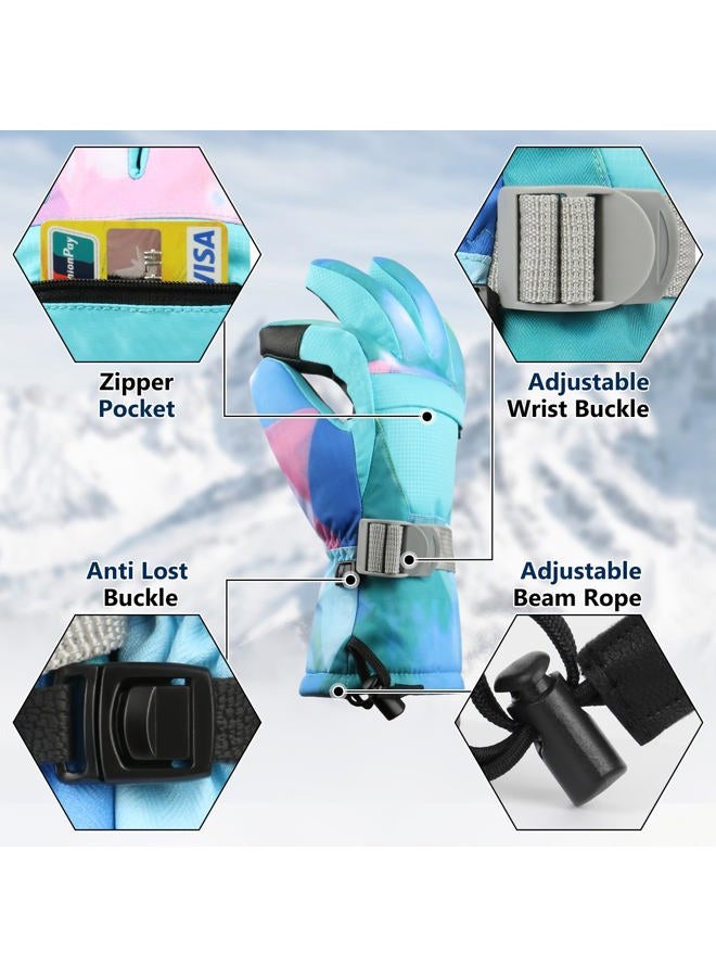 Pnosnesy Cold Weather Mittens,Ski Gloves,Snow Gloves,Waterproof Winter Gloves,Men & Women,For Parent Child - Image 4