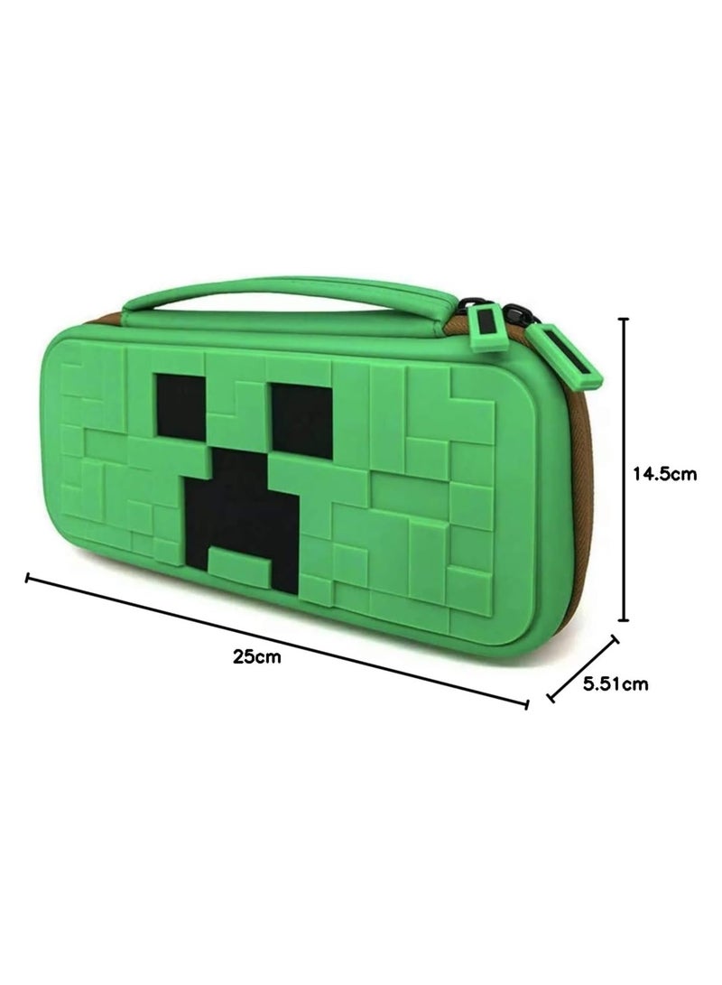 Nintendo Switch Green Minecraft Hard Shell and Rubber Protective Cover Travel Case - Image 4