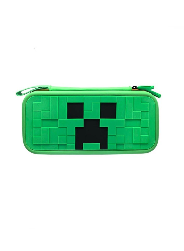 Nintendo Switch Green Minecraft Hard Shell and Rubber Protective Cover Travel Case - Image 1