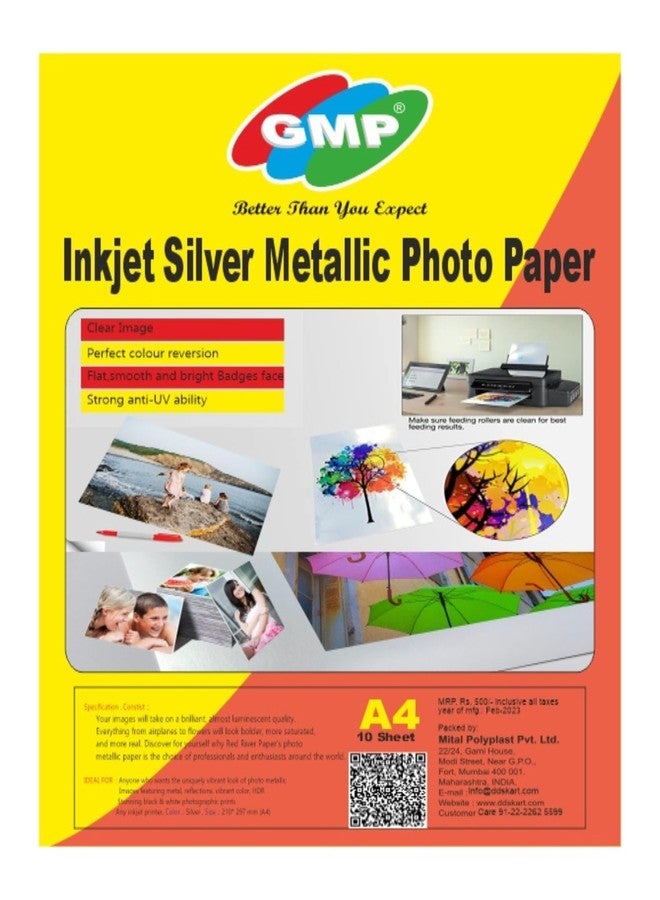 Gmp A4 Silver Metallic Inkjet Photo Film 210 X 297Mm