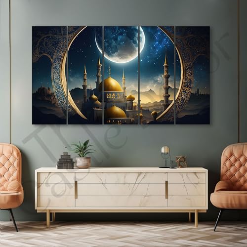 The Castle Decor Islamic painting with frame Big Size 27x48 Wall art for living room,Bedroom,Drawing room,Hotels-Wooden Framed-494 - Image 1