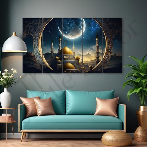 The Castle Decor Islamic painting with frame Big Size 27x48 Wall art for living room,Bedroom,Drawing room,Hotels-Wooden Framed-494 - Image 2