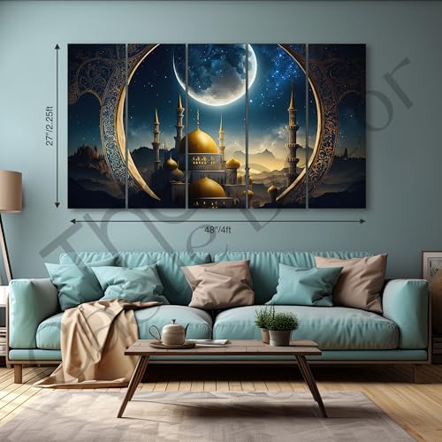 The Castle Decor Islamic painting with frame Big Size 27x48 Wall art for living room,Bedroom,Drawing room,Hotels-Wooden Framed-494 - Image 3