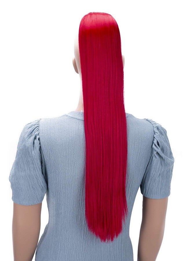 CAISHA By Prettyshop 26" Hairpiece Ponytail Extension Drawstring Voluminous Straight Red Ph616 - Image 3