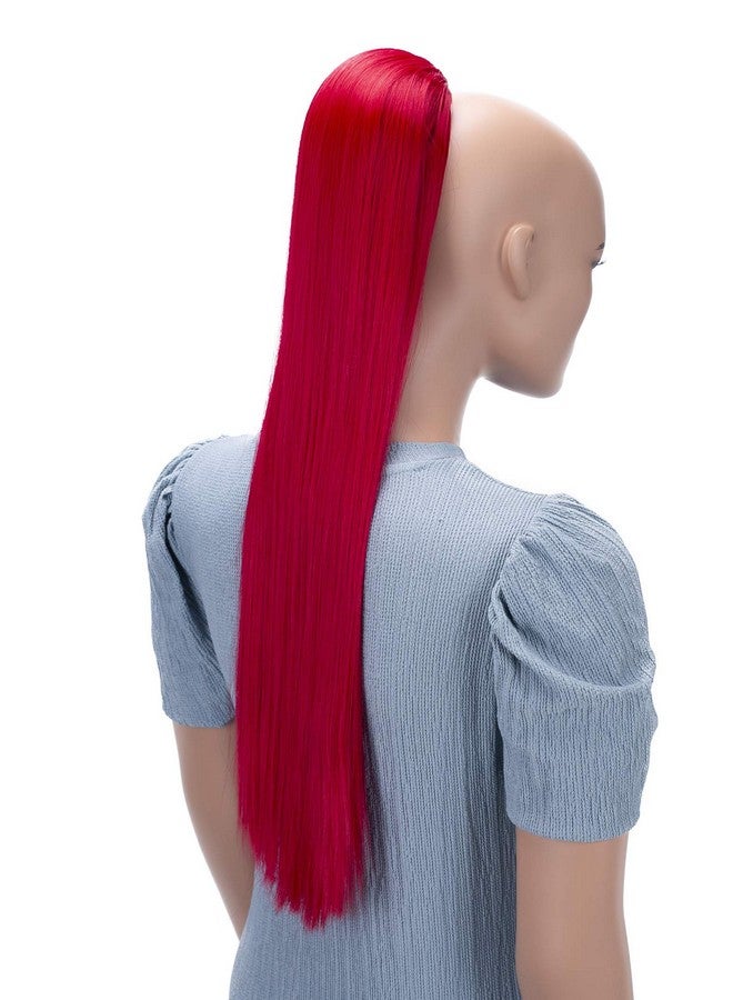 CAISHA By Prettyshop 26" Hairpiece Ponytail Extension Drawstring Voluminous Straight Red Ph616 - Image 4