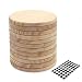 SIJDIEE 12 PCS Unfinished Round Wood Coasters SIJDIEE 4 Inch Blank Wooden Coaster Crafts with NonSlip Silicon Dots for DIY Stained Painting Wood Engraving Home Decoration - Image 2