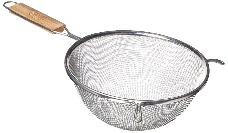 Tablecraft 8Inch Single Mesh Strainer Medium 1 Tinnedwood handles