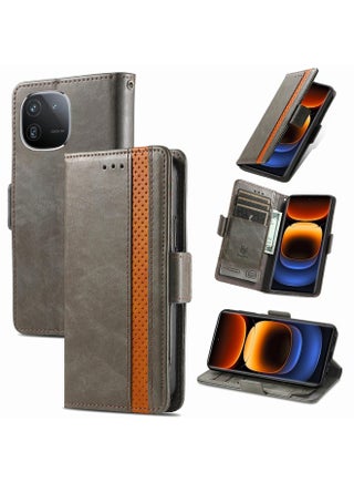 Case Cover For vivo iQOO 12 5G CaseNeo Splicing Dual Magnetic Buckle Leather Phone Case(Gray) - pzsku/Z277647C57B9363032ED8Z/45/1754901585/144d7a24-a906-4ada-8a59-37b5d7aecda3