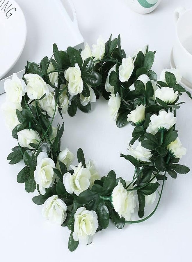 WEISPARK Fake Flowers - 10pcs 82 FT Artificial Rose Vine Flower Plants Hanging Rose Ivy for Home Hotel Office Wedding Party Garden Craft Art Décor - Image 3