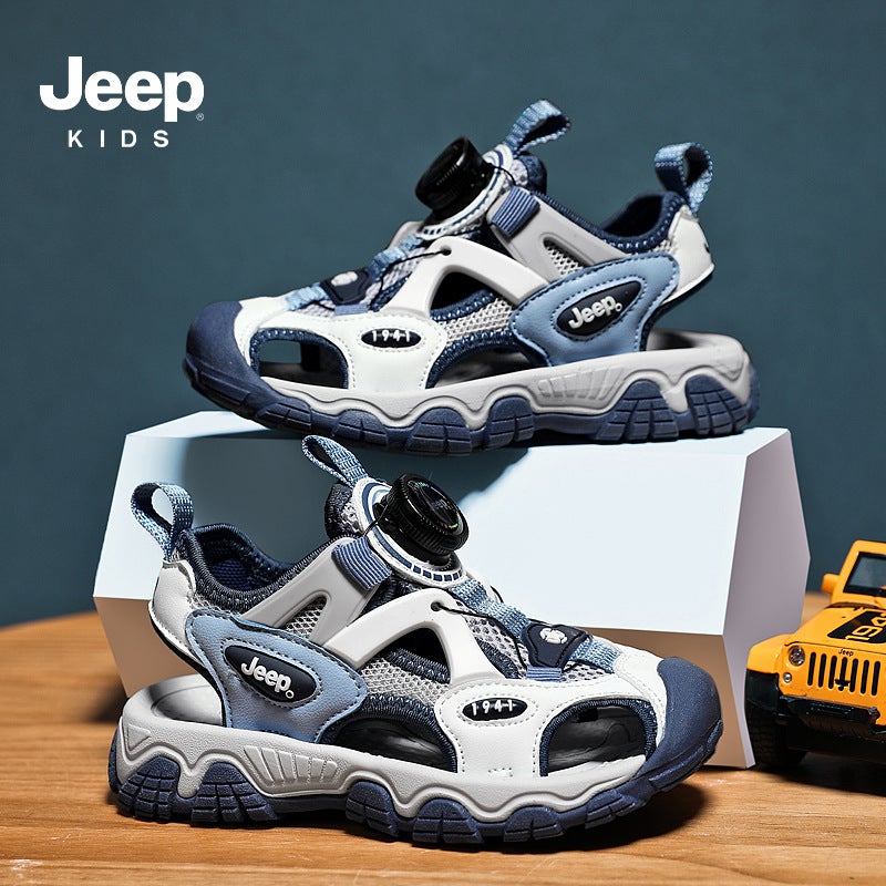 Jeep Boys Sandals 2025 Mid-Large Children'S Non-Slip Soft Sole Lightweight Comfortable Sports Beach Shoes - Image 1