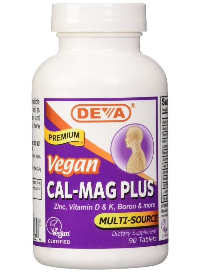 Deva Vegan Vitamins Calcium Magnesium Plus Lets 90 TAB - Image 4