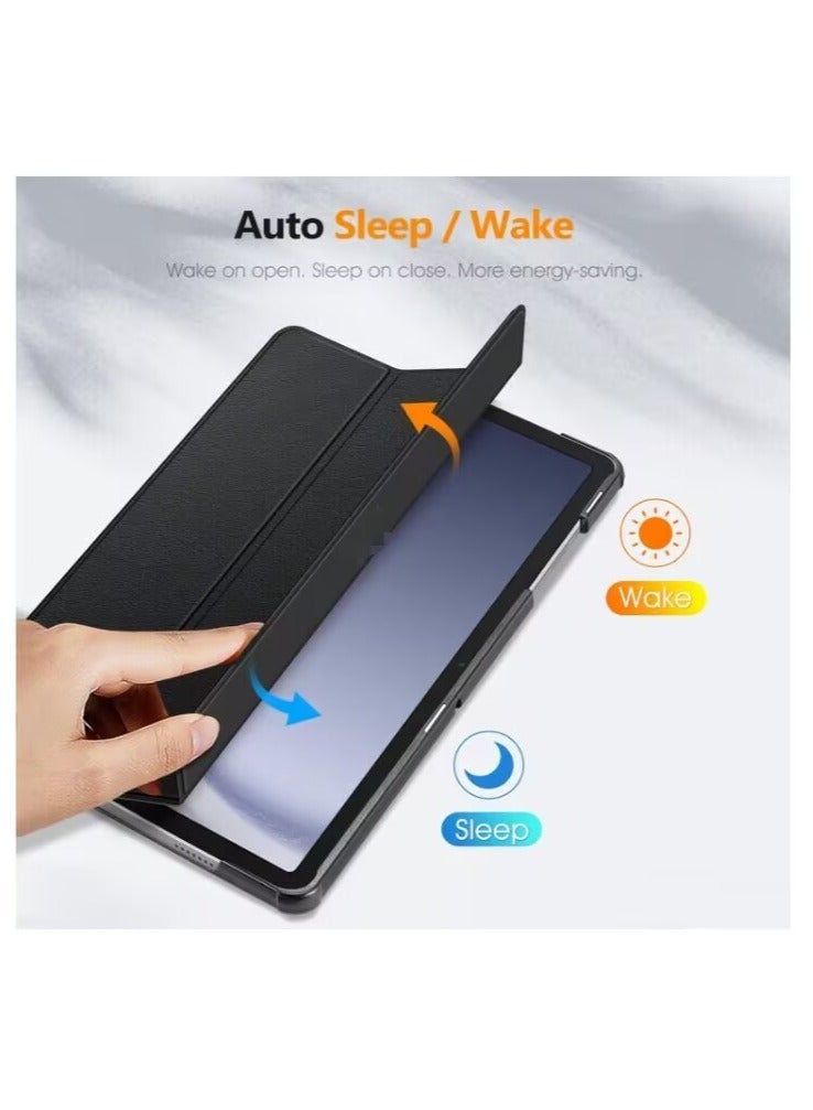Beauenty Samsung Galaxy Tab A9 Plus 11 Inch 2023 Model with Pencil Holder Slim Tablet Cover with Soft Back Auto Wake Sleep Function Black - Image 4