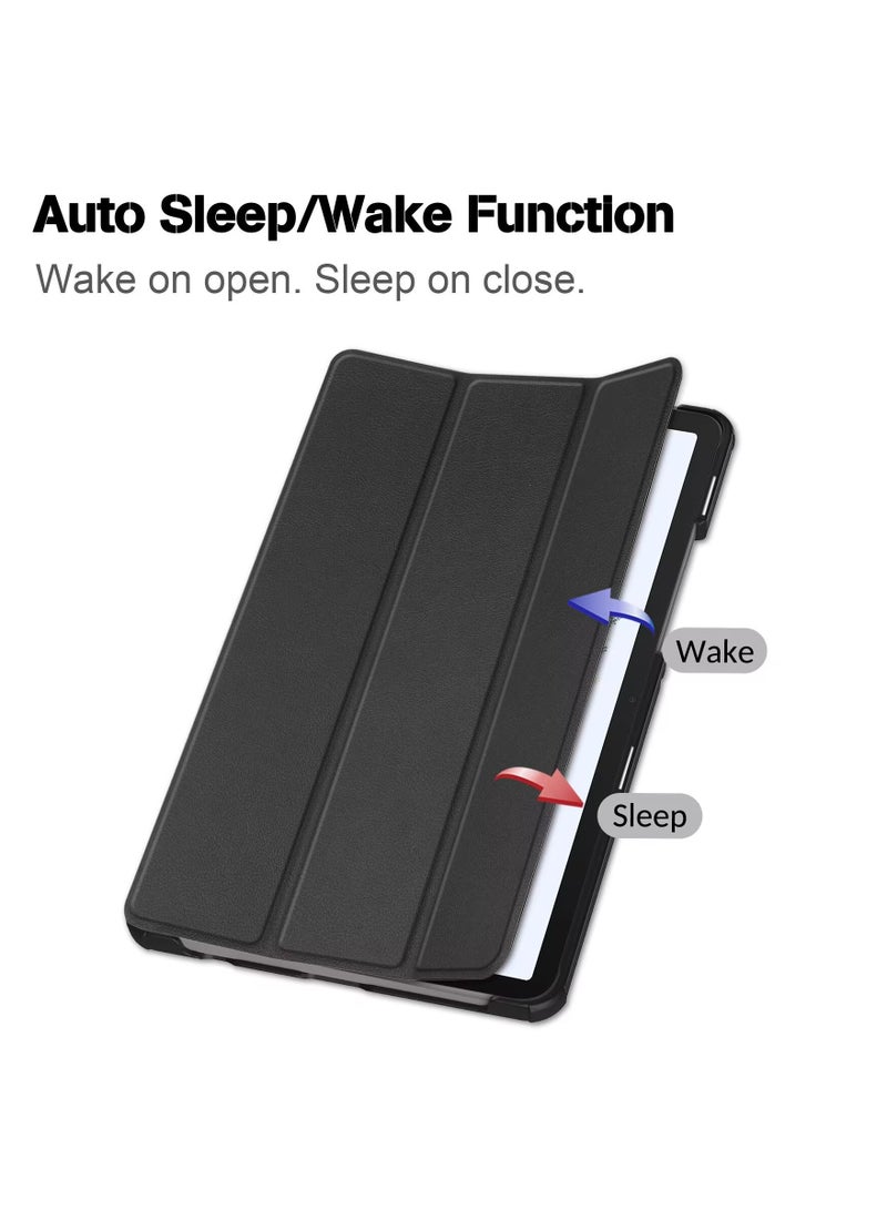 Beauenty Samsung Galaxy Tab A9 Plus 11 Inch 2023 Model with Pencil Holder Slim Tablet Cover with Soft Back Auto Wake Sleep Function Black - Image 3