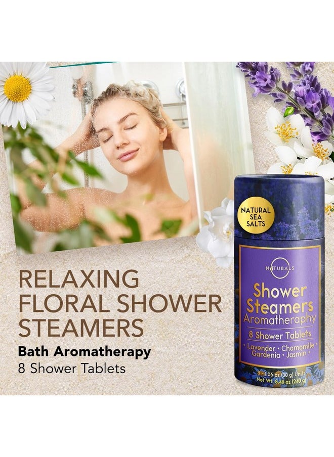 O Naturals - Shower Steamers Aromatherapy - Birthday Gifts for Women - Shower Bombs Aromatherapy, Spa Day Essentials, Relaxation Spa Gifts - Self Care Unique Gifts for Women and Men (Lavender 8 Count) - Image 1