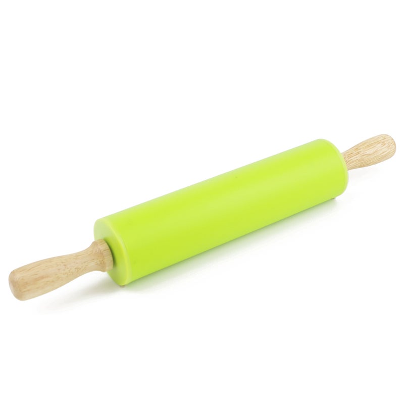 Remeel Silicone Rolling Pin for Baking Nonstick Rolling Pin Dough Roller Wooden Handle Kitchen Accessories Pastry Roller