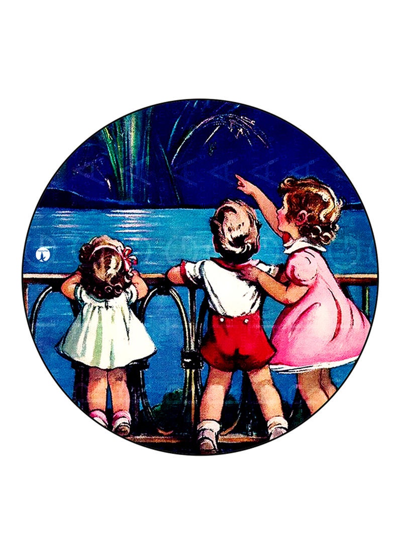 RKN Vintage Art Printed Fridge Magnet Multicolour - Image 1