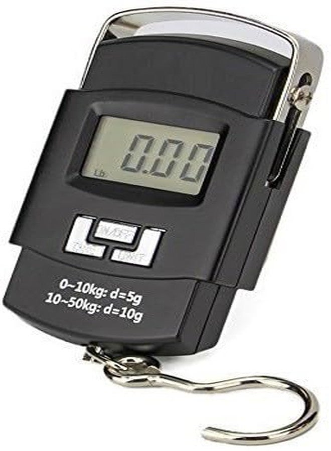 Weight Machine for Luggage, Wait Machine, Luggage Wighing Scale, Digital Weighing Scale, Bag Weighing Scale for Luggage, Electronic Portable Fishing Hook Type Digital LED Screen, 50 kg (Black) Vcx-337 - Image 1