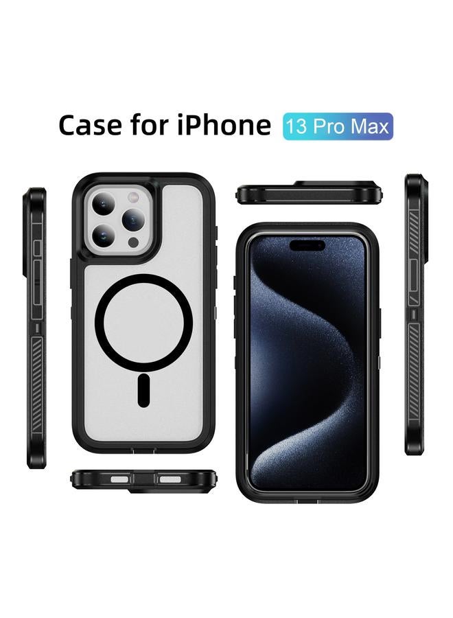 Zaboon Case For iPhone 13 Pro Max Guard Magsafe Magnetic Ring Matte Phone Case - Image 2