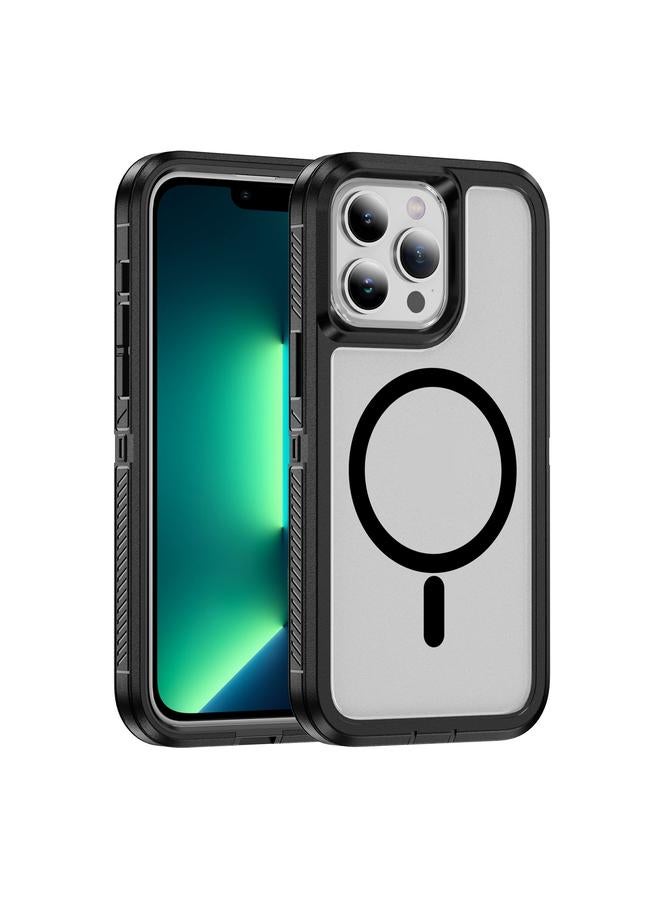 Zaboon Case For iPhone 13 Pro Max Guard Magsafe Magnetic Ring Matte Phone Case - Image 1