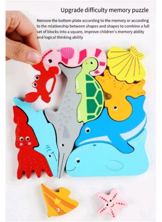 Generic - Children's 3D Jigsaw Puzzle Toy Puzzle Building Blocks Educational Jigsaw Puzzle Building Blocks Toys - Image 1