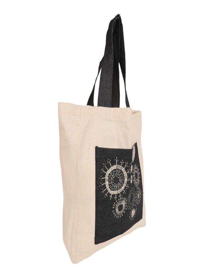 INDHA Floral Embroidered Cotton Bag - A Chic and Eco-Friendly Tote for Everyday Style, Shopping, and Casual Outings - Image 2