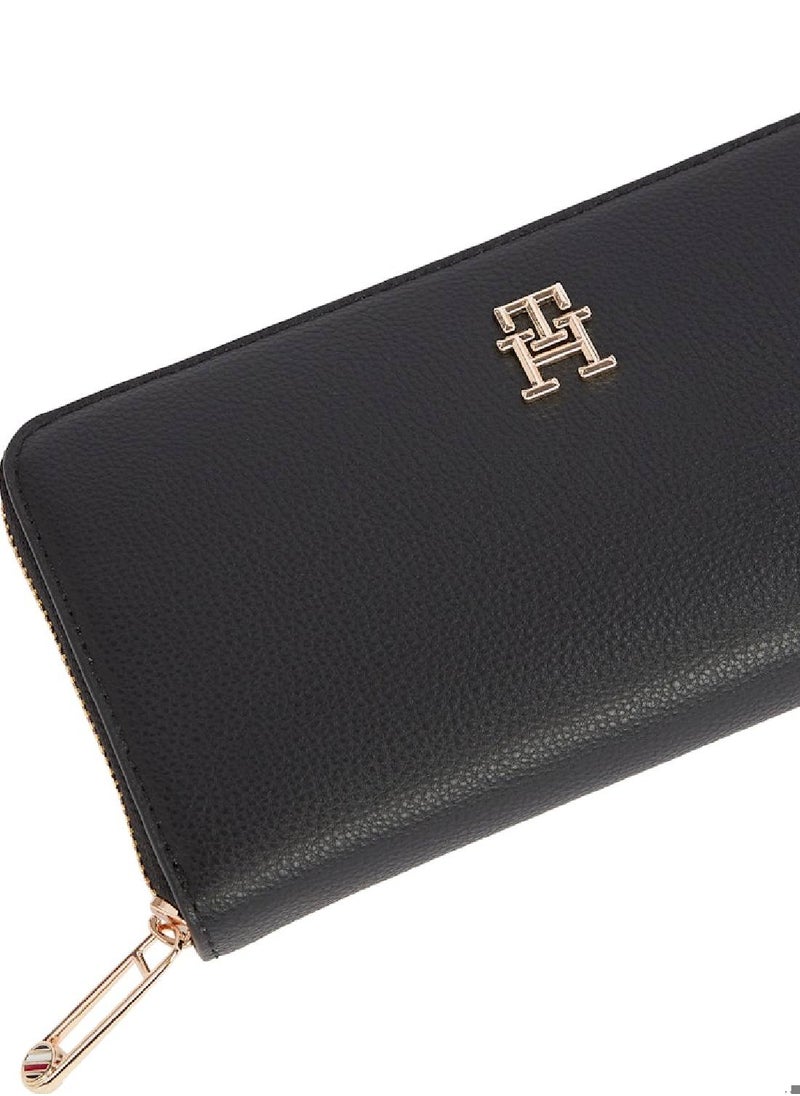 Women's Logotape Zip Around Wallet - Polyester Blend, Black - pzsku/Z2776FC6799D26AB7015DZ/45/_/1733913900/862a00d0-6ca9-4b1f-9a52-128ad9e6f077