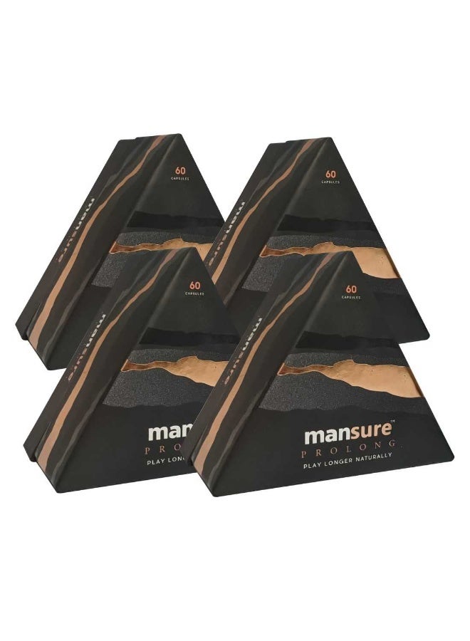 Nature Sure ManSure PROLONG for Men's Health – 4 Packs (60 Capsules Each) - Image 1