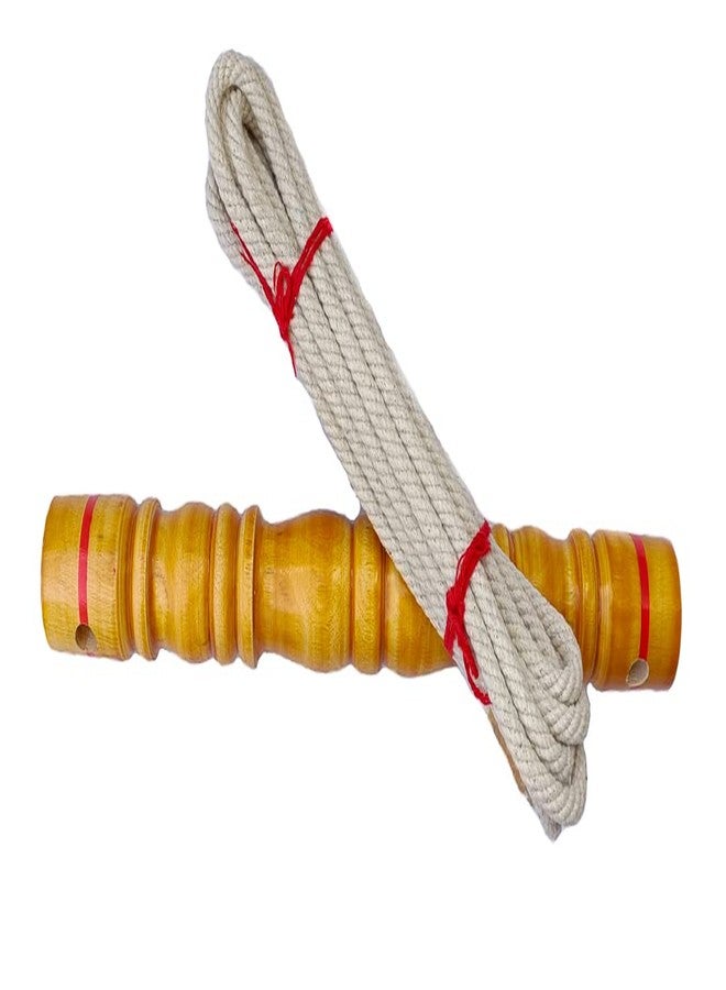 Pyengora® Thottil for New Born Baby | Cradle Swing Stick with Rope, Honey Color, Traditional Wooden Jhula - Image 5