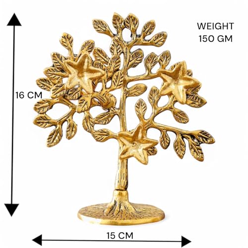 DreamKraft Kalpavriksha Tree Metal Showpiece | Tree of Life Decorative Statue | Vastu Feng Shui Good Luck Gift | Antique Finish Table Decor for Living Room, Office, Home Temple – 1 Piece - Image 5