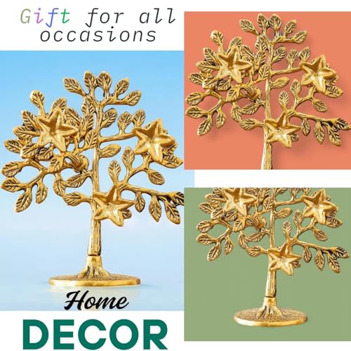 DreamKraft Kalpavriksha Tree Metal Showpiece | Tree of Life Decorative Statue | Vastu Feng Shui Good Luck Gift | Antique Finish Table Decor for Living Room, Office, Home Temple – 1 Piece - Image 4