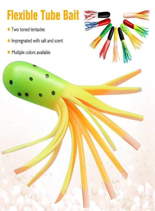 Dovesun 120pcs Crappie Lures with Jig Heads Hooks Kit- Soft Plastic Grubs-Tubes Bait 90Pcs 0.8g 1.4g 1.75g 30Pcs Crappie Jigs Fishing Lures Kit for Saltwater Freshwater Fishing - Image 3