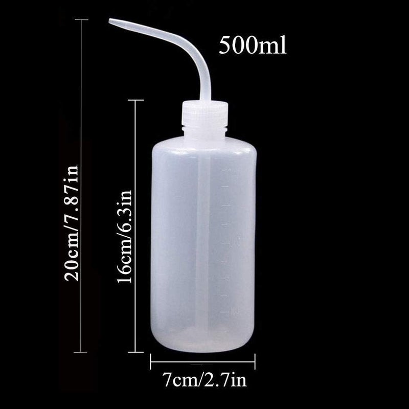Hatonseyan Wash Bottle - 2pcs 500ml/17oz Safety Wash Bottle Watering Tools, Economy Plastic Squeeze Bottle for Medical Label Green Soap Cleaning Washing Bottle - Image 2